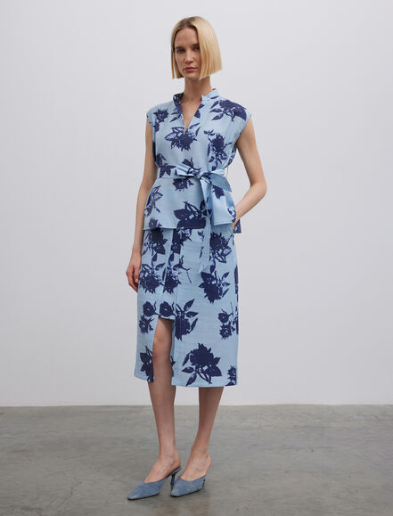 BGN WORKSHOP - Hakim Yaka Baskılı Tencel Bluz