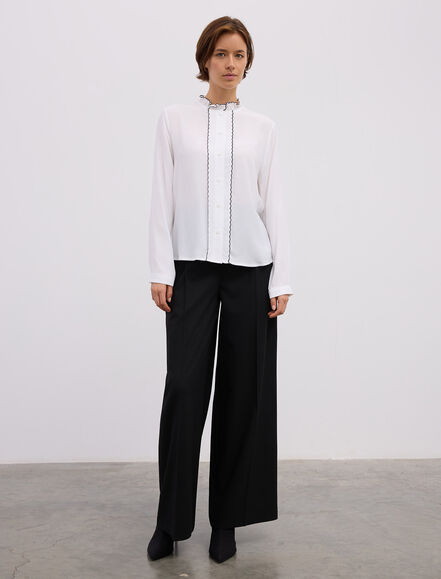 BGN WORKSHOP - HAKIM YAKA VE ON PAT KENARI NAKIS FIRFIRLI GÖMLEK