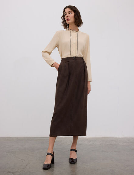 BGN WORKSHOP - HAKIM YAKA VE ON PAT KENARI NAKIS FIRFIRLI GÖMLEK