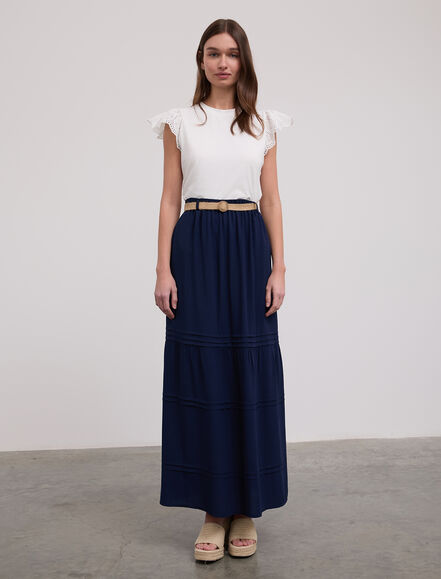 BGN WORKSHOP - Hasır Kemerli Viskon Etek