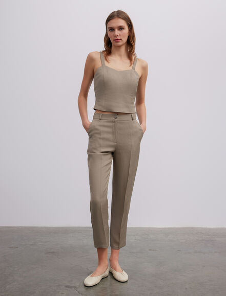 BGN WORKSHOP - Havuç Kesim Viskon Keten Pantolon