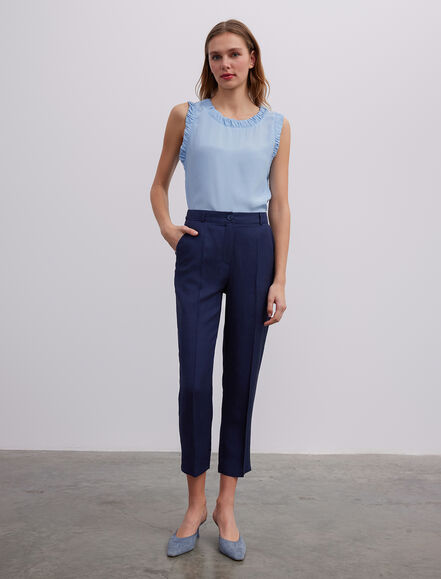 BGN WORKSHOP - Havuç Kesim Viskon Keten Pantolon