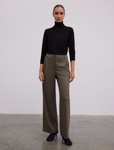 BGN WORKSHOP - KAZAYAGI DESENLI GENIS PACA PANTOLON