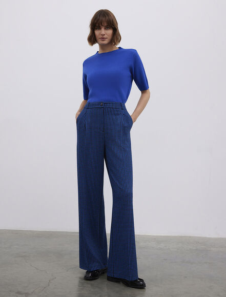 BGN WORKSHOP - KAZAYAGI DESENLI GENIS PACA PANTOLON