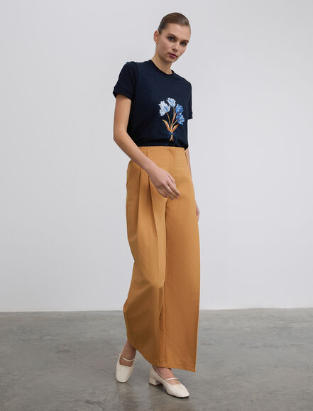 BGN WORKSHOP - Kemer Detaylı Geniş Paça Pamuk Pantolon