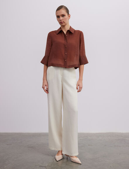 BGN WORKSHOP - Kıvırma Kollu Lyocell Gömlek