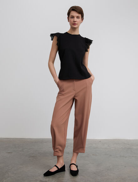 BGN WORKSHOP - Kolda Güpür Detaylı Pamuk Tişört