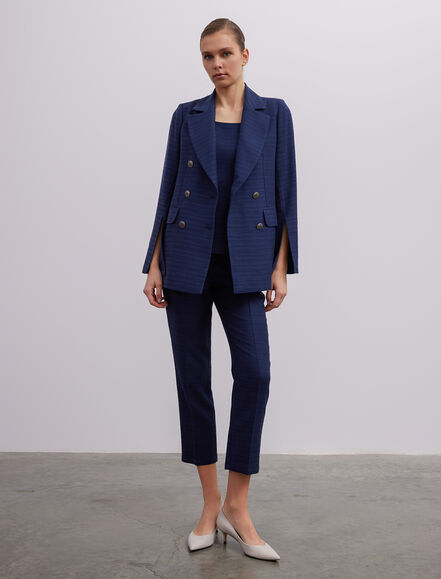 BGN WORKSHOP - Kollarında Yırtmaç Detaylı Kruvaze Pamuk Ceket