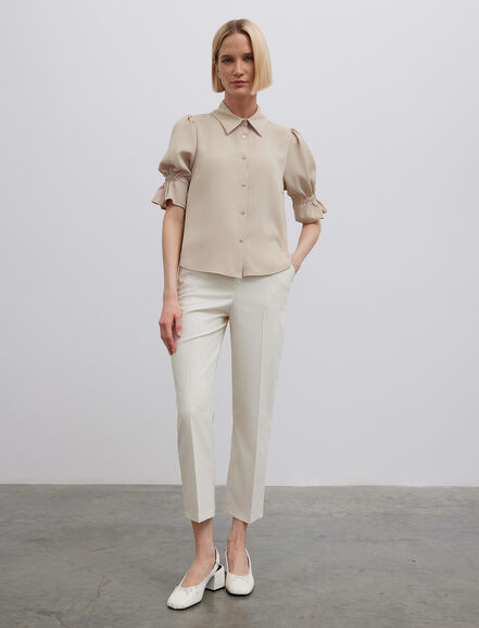 BGN WORKSHOP - Kolu Lastikli Saten Gömlek