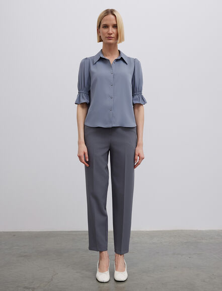 BGN WORKSHOP - Kolu Lastikli Saten Gömlek