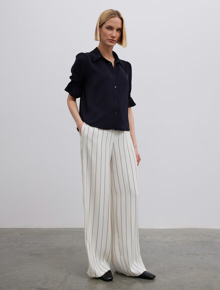 BGN WORKSHOP - Kolu Lastikli Saten Gömlek