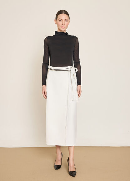 BGN WORKSHOP - KONTRAST BIYELI MIDI ETEK