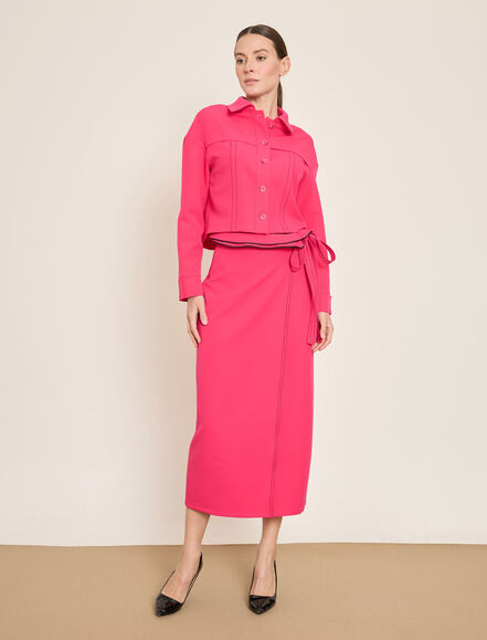 BGN WORKSHOP - KONTRAST BIYELI MIDI ETEK