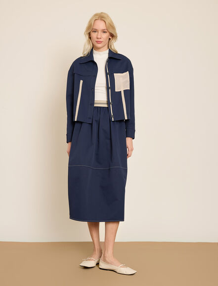 BGN WORKSHOP - KONTRAST CEPLI- SERITLI GOMLEK CEKET