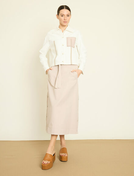 BGN WORKSHOP - KONTRAST CEPLI- SERITLI GOMLEK CEKET