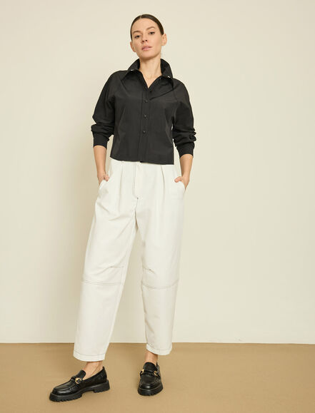 BGN WORKSHOP - KONTRAST DIKISLI GABARDIN PANTOLON