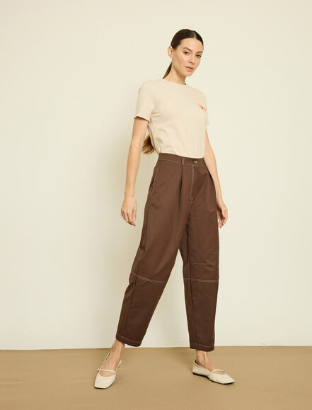 BGN WORKSHOP - KONTRAST DIKISLI GABARDIN PANTOLON