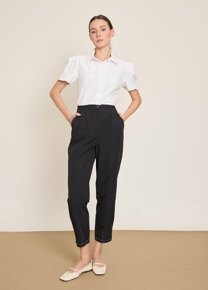 BGN WORKSHOP - KONTRAST DIKISLI PAMUK KARISIM PANTOLON