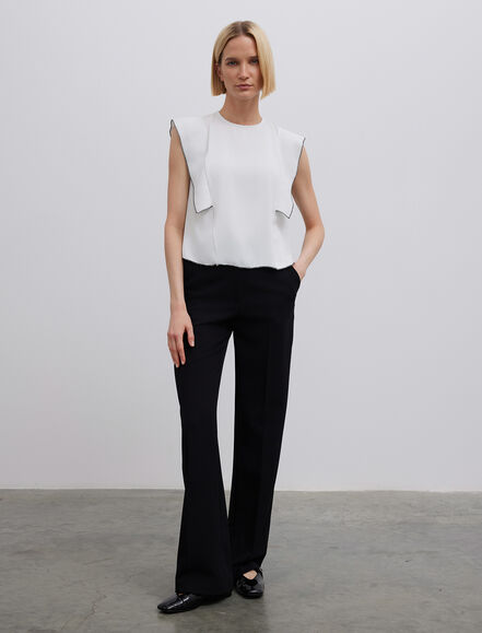 BGN WORKSHOP - Kontrast Dikişli Saten Bluz