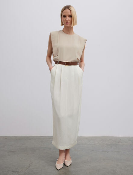 BGN WORKSHOP - Kontrast Dikişli Saten Bluz