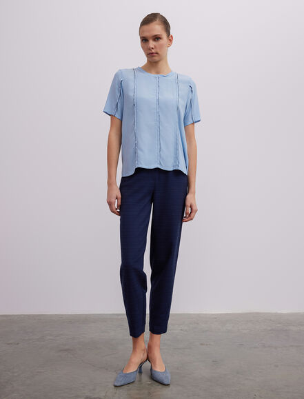 BGN WORKSHOP - Kontrast Dikişli Viskon Bluz