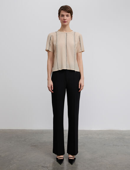 BGN WORKSHOP - Kontrast Dikişli Viskon Bluz