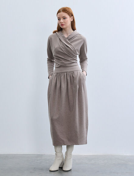 BGN WORKSHOP - KOPUSONLU KRUVAZE KAPAMA ORME BLUZ