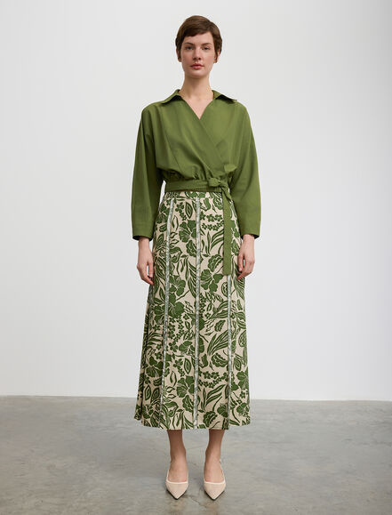 BGN WORKSHOP - Kruvaze Kapama Kaçık Yaka Pamuk Gömlek