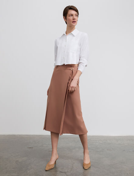 BGN WORKSHOP - Kruvaze Kapama Midi Boy Etek