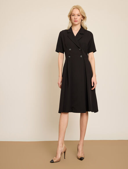 BGN WORKSHOP - KRUVAZE KAPAMALI MIDI ELBISE