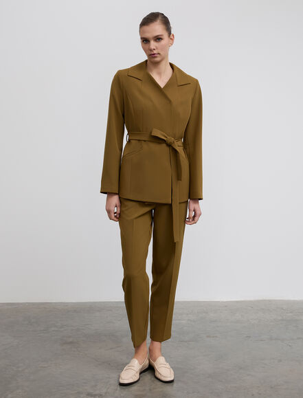 BGN WORKSHOP - Kuşaklı ÇıtÇıt Kapamalı Ceket