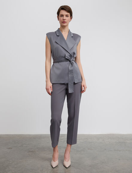 BGN WORKSHOP - Kuşaklı Saten Yelek