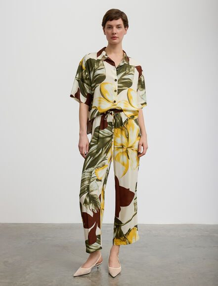 BGN WORKSHOP - Lastikli Geniş Paça Viskon Pantolon