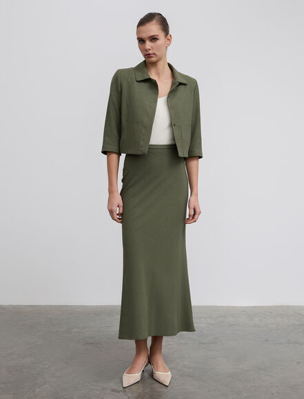 BGN WORKSHOP - Maxi Boy Viskon Karışımlı Etek