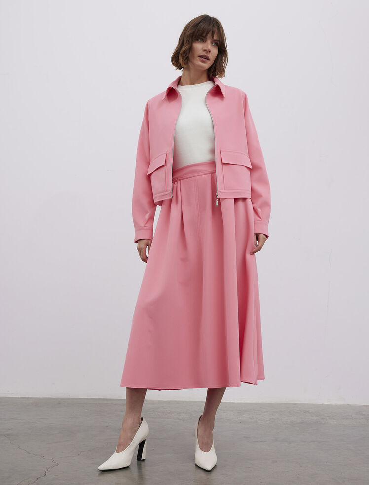 METAL FERMUAR KAPAMALI DÜZ KESİM TORBA CEPLI CEKET