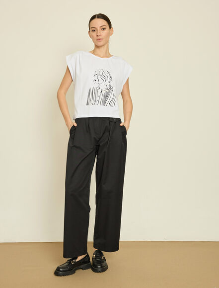 BGN WORKSHOP - METALIK KIZ BASKILI PAMUKLU T-SHIRT