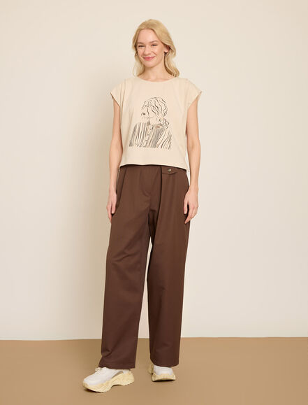 BGN WORKSHOP - METALIK KIZ BASKILI PAMUKLU T-SHIRT