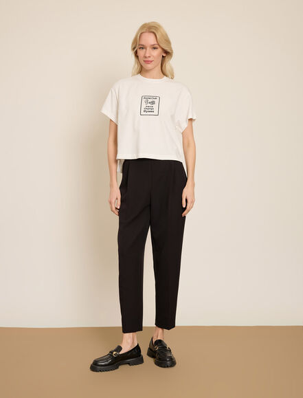 BGN WORKSHOP - NAKISLI YAZILI PAMUKLU T-SHIRT