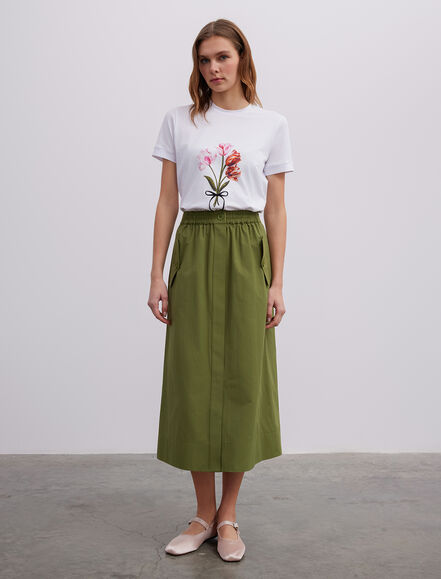 BGN WORKSHOP - Önde Cepli Pamuk Etek