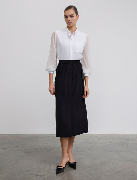 BGN WORKSHOP - Önde Cepli Pamuk Etek