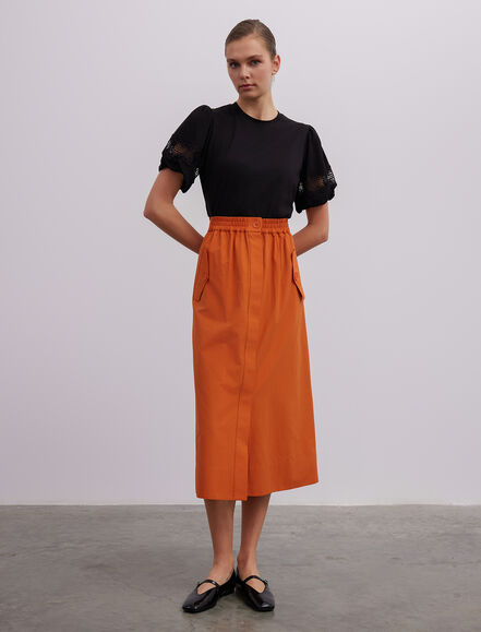 BGN WORKSHOP - Önde Cepli Pamuk Etek