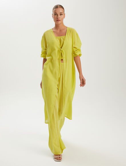 BGN WORKSHOP - Önü Bağcıklı Uzun Kol Pamuk Kimono