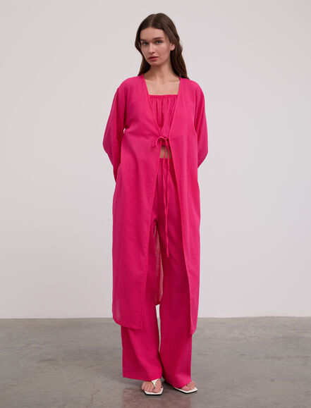 BGN WORKSHOP - Önü Bağcıklı Uzun Kol Pamuk Kimono