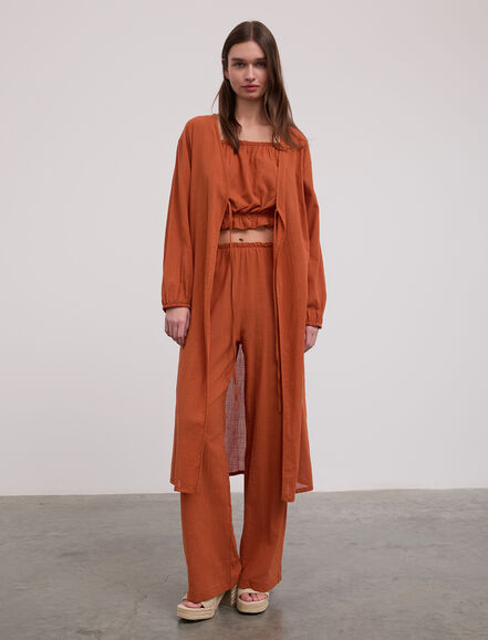 BGN WORKSHOP - Önü Bağcıklı Uzun Kol Pamuk Kimono