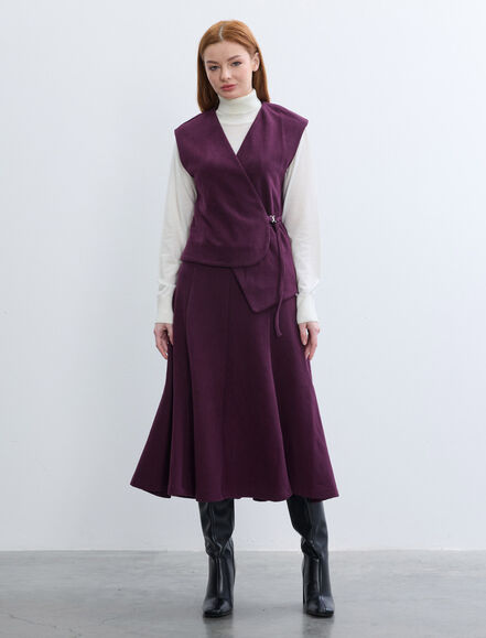 BGN WORKSHOP - PAMUK KARISIM ASIMETRIK KESIM ORME YELEK