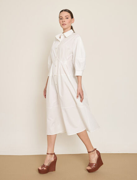 BGN WORKSHOP - PAMUK KARISIM GOMLEK ELBISE