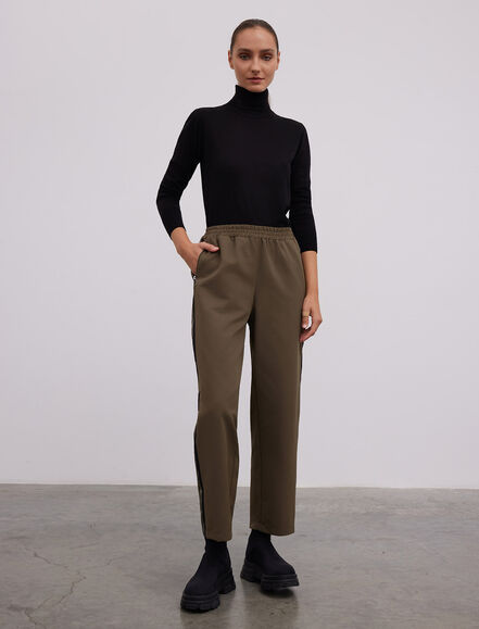 BGN WORKSHOP - PAMUK KARISIM KONTRAST DETAYLI LASTIKLI PANTOLON