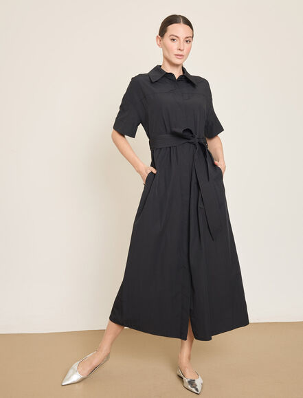 BGN WORKSHOP - PAMUK KARISIM MIDI GOMLEK-ELBISE