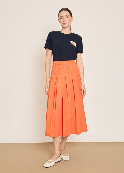 BGN WORKSHOP - PAMUK KARISIM PILELI MIDI ETEK