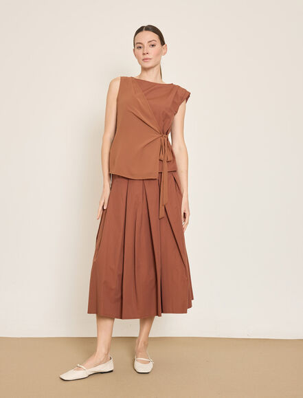 BGN WORKSHOP - PAMUK KARISIM PILELI MIDI ETEK